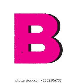 Letter B Riograph Aesthetics | Risograph Texture