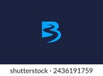 letter b with river logo icon design vector design template inspiration