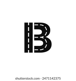 Letter B Road Logo Symbol Vektorgrafik Vorlage.eps