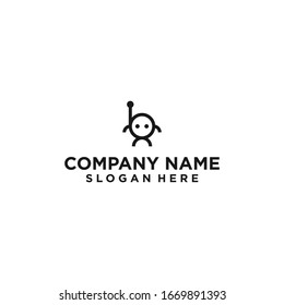 vector de diseño de icono del logotipo robot