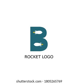 Letter-B-Rocket-Logo für eine Fluggesellschaft oder ein Unternehmen.