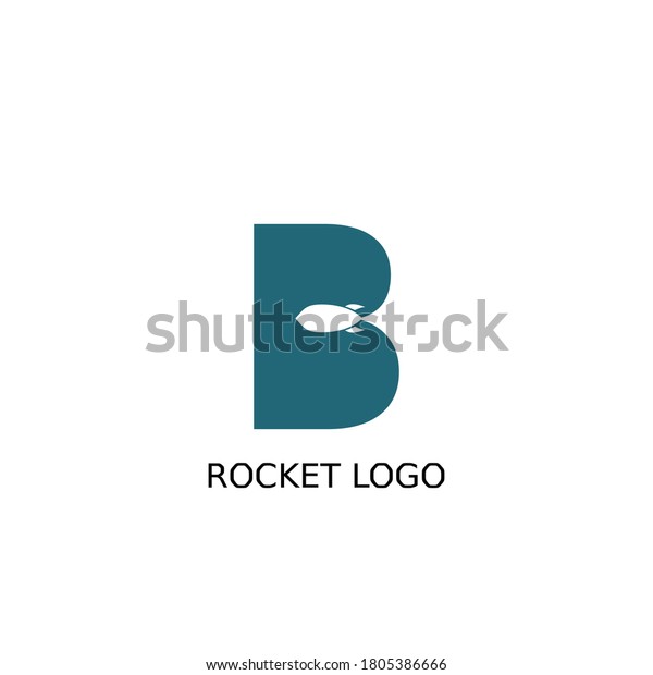 航空会社またはビジネス用の文字bのロケットロゴ のベクター画像素材 ロイヤリティフリー