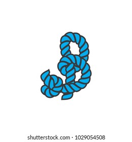 Letter B with rope concept