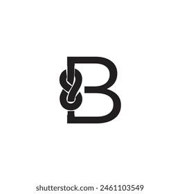 Letter B Rope logo icon vector template.eps