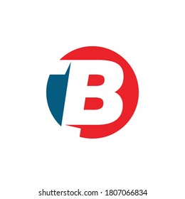 Letter B Round Logo Design Vector Stock Vector (Royalty Free ...