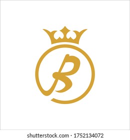 Letter B royal crown logo