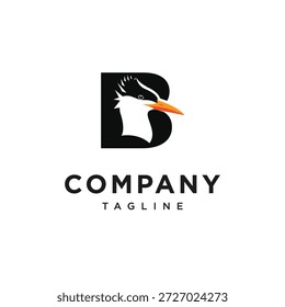 Letter B Royal tern Logo Icon Vector