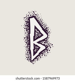 Letter B Rune Logo On Dots Stock Vector (Royalty Free) 1587969973 ...