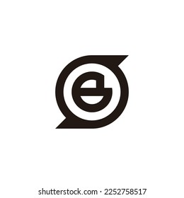 Buchstabe B in S, kreisgeometrisches, einfaches Symbol, Vektorsymbol
