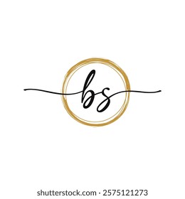 Letter B S Initial Beauty Logo Template