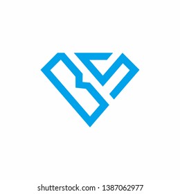 letter b s logo template vector