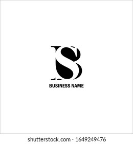 Letter b s logo template vector