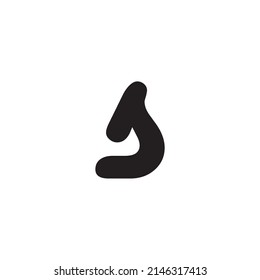 
Letter b and s outline simple symbol logo vector