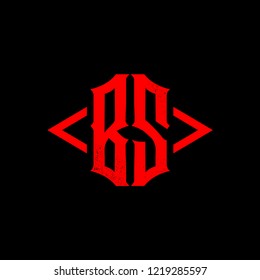 letter B and S vector logo template