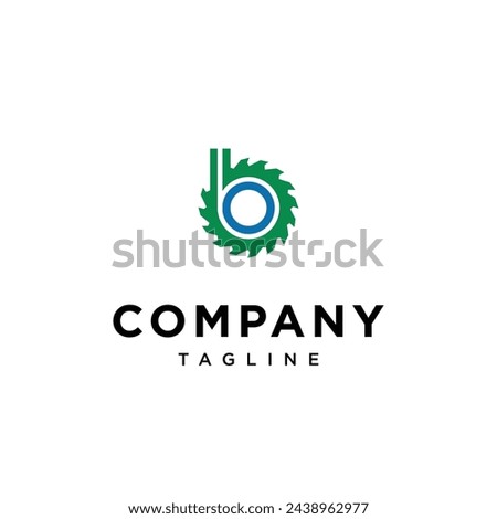 Letter B Saw logo icon vector.eps
