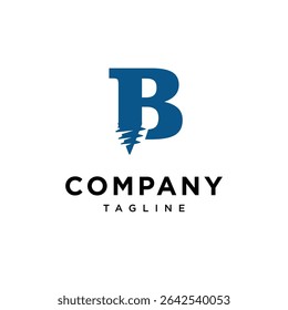 Letra B Parafuso logotipo Ícone Vetor