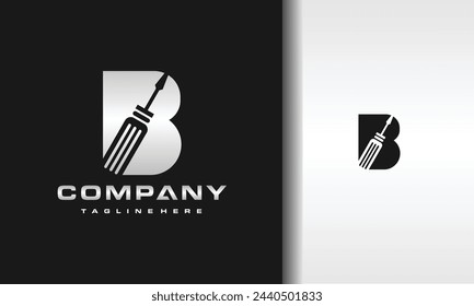 the letter B screwdriver logo