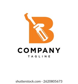 Letter B Schraubendreher Logo Symbol Vektor