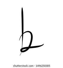 Letter B Script Logo Simple Initial 