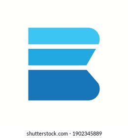Ilustración del diseño del vector azul de la letra B