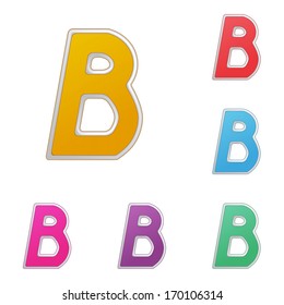 Letter B Set Colour Variants On Stock Vector (Royalty Free) 170106314 ...