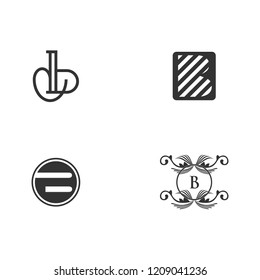 Letter B Set Idea Abstract Creative Business Logo Design
