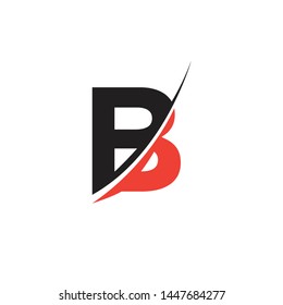 Letter b shadow icon logo design vector
