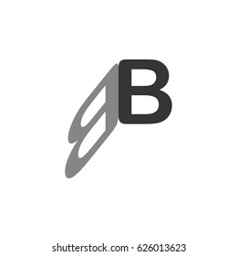 letter b with shadow logo