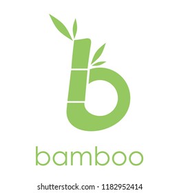 Letter B  shape bamboo logo vector