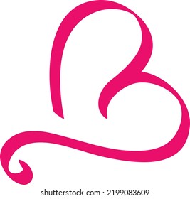 Letter B Shape Heart Stock Vector (Royalty Free) 2199083609 | Shutterstock