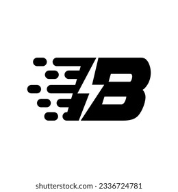 letter b shape logo design for delivery company