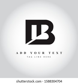 letter B shape logo illustration vector art
