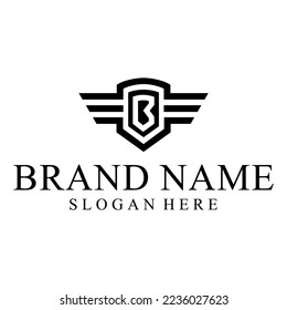 " Letter B and Shield Logo "