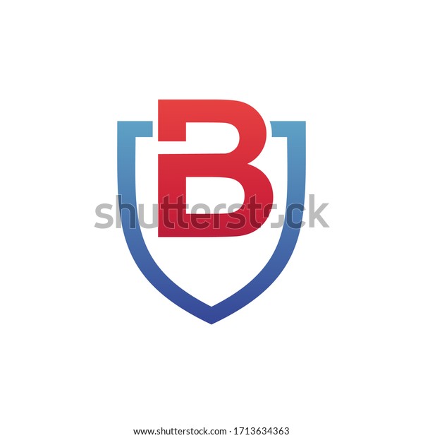 Letter B Shield Logo Design Stock Vector (Royalty Free) 1713634363 ...