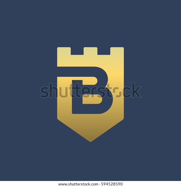 Letter B Shield Logo Icon Design Stock Vector (Royalty Free) 594528590