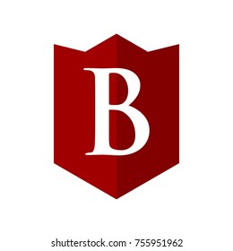 letter b and shield vector logo