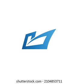 Monograma del logotipo de envío de la letra B