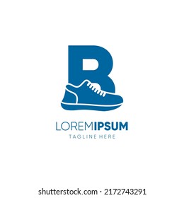 Letter B Shoes Logo Design Vector Icon Graphic Emblem Illustration 