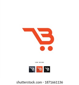 Letter B Shopping Logo Template Stock Vector (Royalty Free) 1871661136 ...