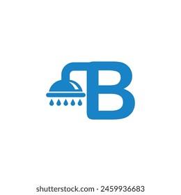 Letter B Shower logo icon vector template.eps