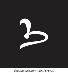 letter b sign simple design curves logo vector