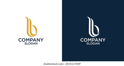 letter b simple abstract monogram logo vector design