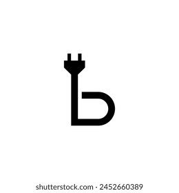 Buchstabe B Einfaches Kabelsymbol Logo Vektorgrafik