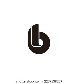 Buchstabe b einfache Kurve geometrisches Logo, Vektorgrafik 