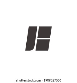 Buchstabe b einfache geometrische Flachquadrat-Logo, Vektorgrafik
