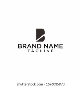 letter B simple logo design vvector