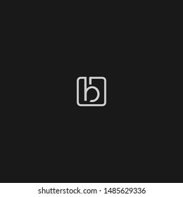 Letter B simple minimal logo design vector