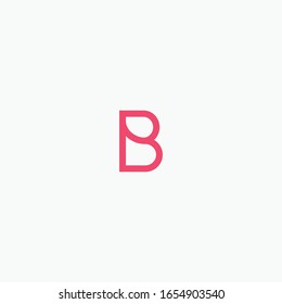 Brief B einfaches, modernes Logo Symbol Zeichen. Vektorillustration einzeln auf Hintergrund