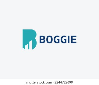 Letra B Logotipo de monograma simple