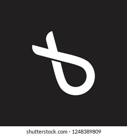 letter b simple ribbon logo 